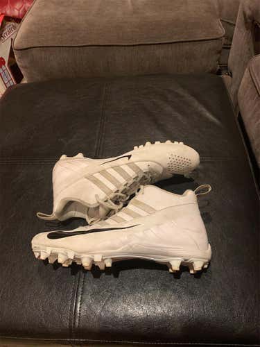 White Men's Turf Cleats High Top