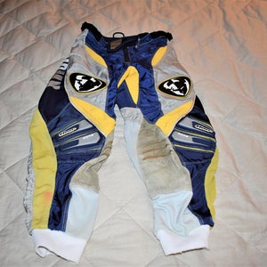 THOR MX CORE 5 Motocross Pants, Blue/Yellow/White, Size 24