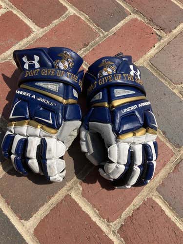 Like New Under Naval Academy Armour Engage Lacrosse Gloves
