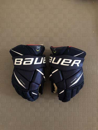 Blue Senior Bauer Vapor 2X 14" Gloves