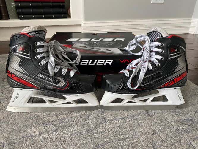 Used Junior Bauer Vapor X2.7 Hockey Goalie Skates Regular Width Size 3