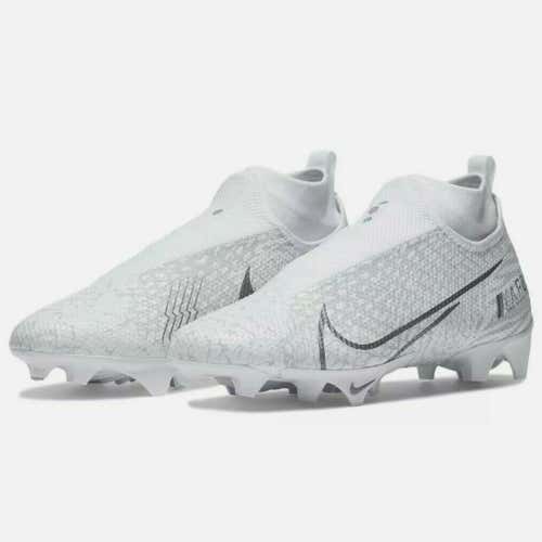 new NIKE Vapor Edge Pro OBJ White Silver Football Cleats mens 13