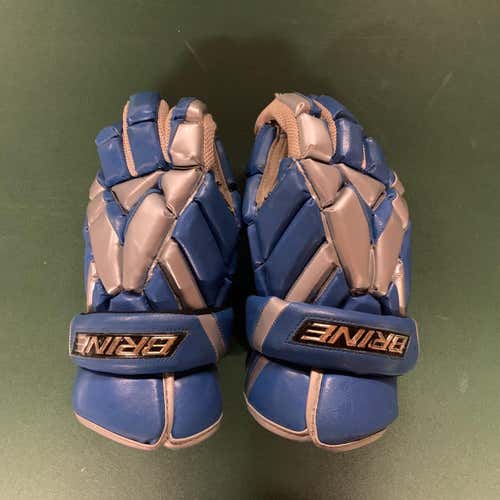 Large Blue Used Player's Brine Hyper Lacrosse Gloves