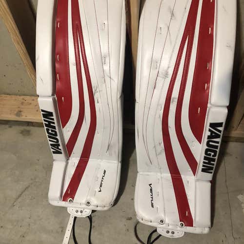White Senior 34" Vaughn Ventus SLR Pro  Goalie Leg Pads