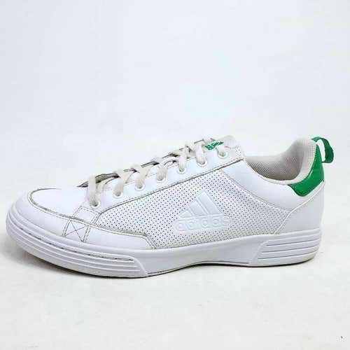 Adidas Mens Size 10 Shoes Tennis Sneakers White Green 012510 Leather Low Top