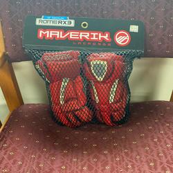 Red New Maverik Rome RX3 12" Lacrosse Gloves