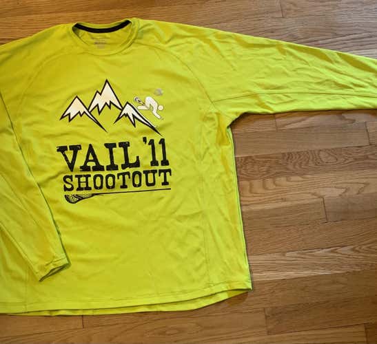 Custom VAIL SHOOTOUT Lacrosse Tournament Green CHAMPION Adult Large