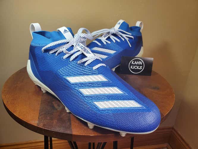 Adidas Adizero 8.0 Football Cleats Blue/White F36588 Size 11