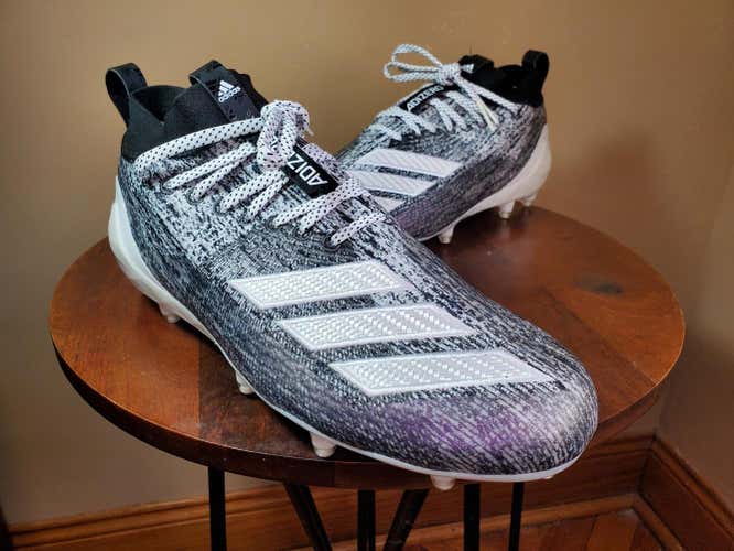 Adidas Adizero 8.0 Football Cleats Black White Oreo Size 10.5