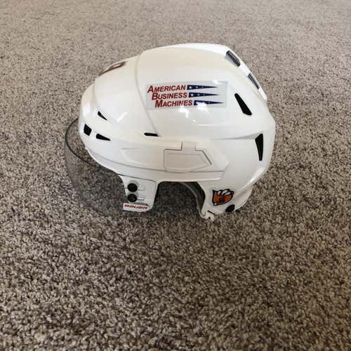 White Used Small CCM Pro Stock Helmet