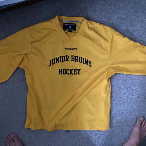 Yellow Bruins Adult Large Bauer Jersey