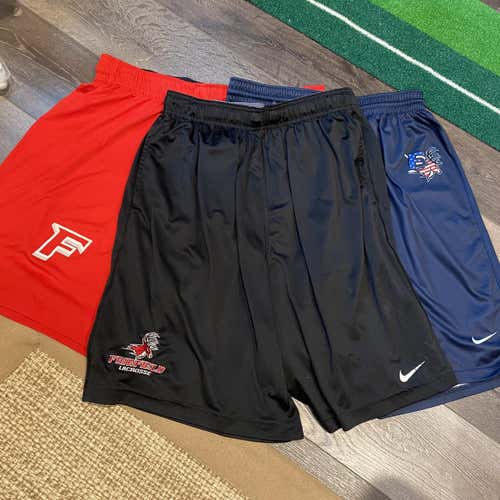 Lot of 3 Team Issued Fairfield Nike Shorts