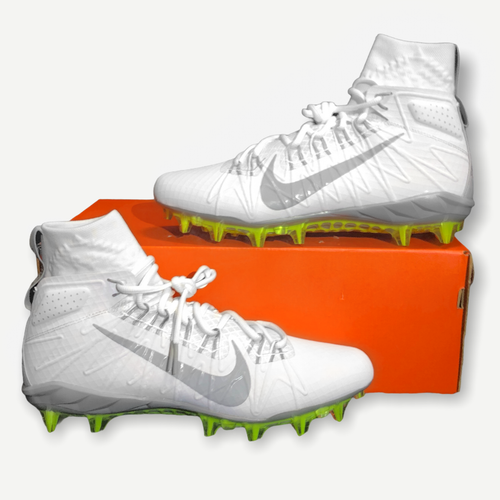 Nike Alpha Huarache 7 Elite White Cleats Football / Lacrosse Size 12 New w/ Box