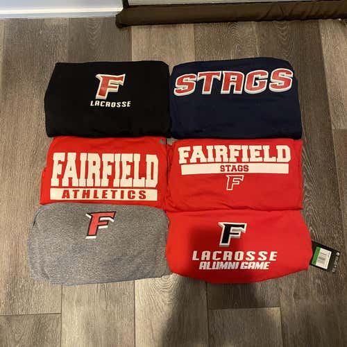 Lot of 6 Fairfield Lacrosse Team Issued Nike Performance Shirts