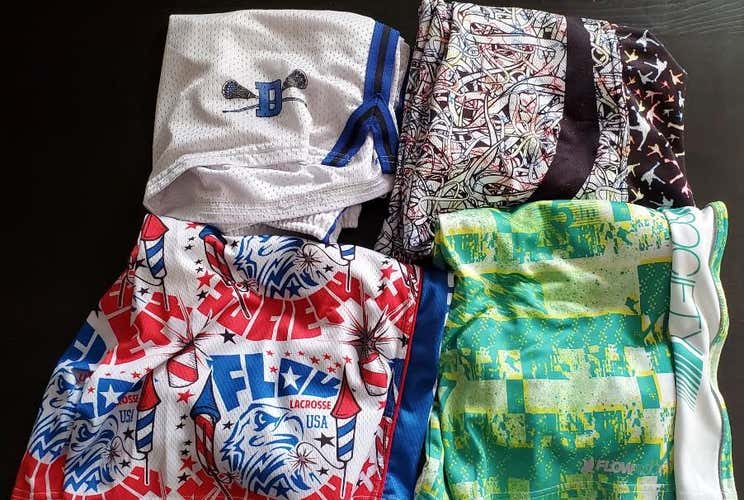 4 Pairs Used Men's Youth Size Medium Lax Shorts