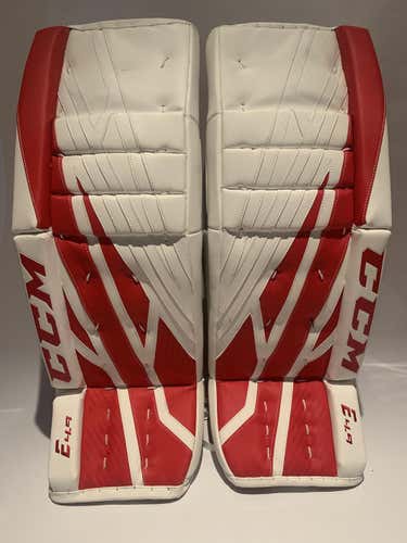 Red Used Senior 34" CCM Extreme flex 4.9 Goalie Leg Pads
