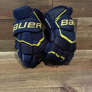 Like New Bauer Supreme 2S Pro 14" Merrimack College Pro Stock Gloves