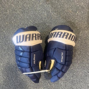 Colorado Avalanche Johnson Stock Blue Senior Warrior Alpha Pro 14" Pro Stock Gloves