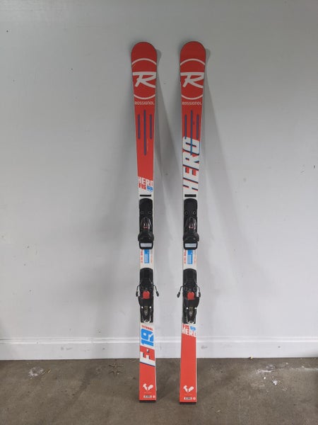 Used 165 cm Rossignol Hero FIS GS Pro Skis with Look SPX10 bindings