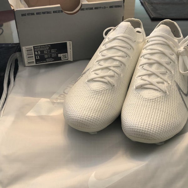 White Unisex Molded Cleats Nike Vapor 13 Elite FG Cleats