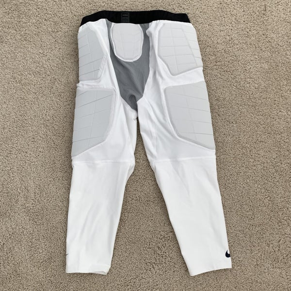 Lebron James Issued Nike Pro Compression Custom Athlete White Padded  Leggings