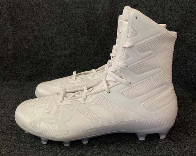 rand New!!  Men’s Under Armour Highlight MC High Football Cleats White 3000177-100  Size 7.5