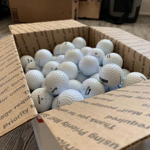 50 Used Titleist, Callaway, Nike, Wilson Duo, MaxFli, Assorted Golf Balls