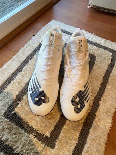 White Men's Molded Cleats High Top