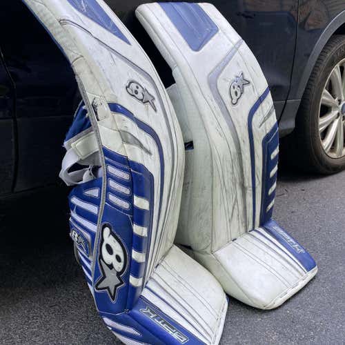 White Senior 34" Brian's OPTiK Pro Stock Goalie Leg Pads