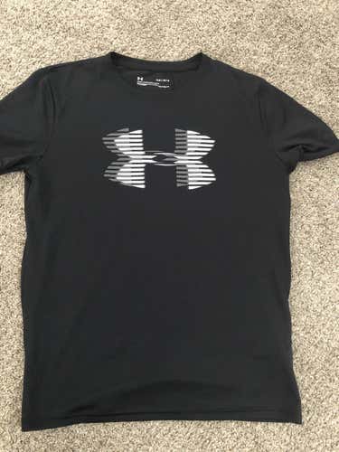 Black New Men's Youth Large Under Armour Shirt