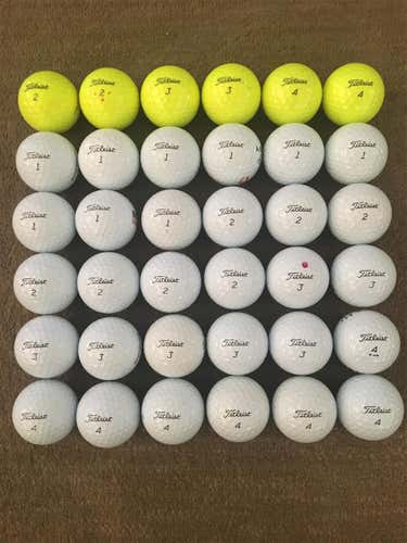 White Used Titleist Pro V1 36 Pack (3 Dozen) Balls