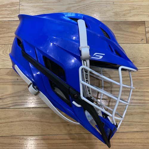 used cascade s.  royal blue. white cage and strap. really nice shape