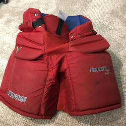 Red Used Intermediate Medium Vaughn V6 Hockey Goalie Pants
