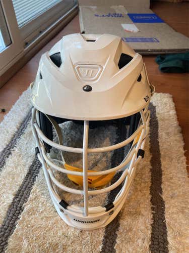 White Adult Player's Warrior Burn Helmet