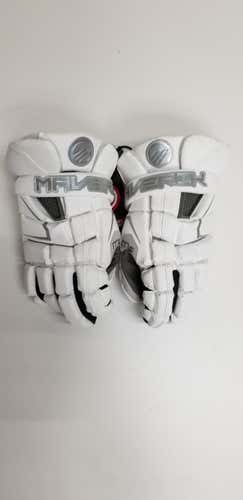 White New Player's Maverik M4 Lacrosse Gloves 12"