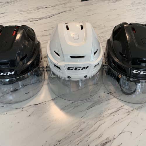 Black Used Medium CCM Resistance 300 Pro Stock Helmet