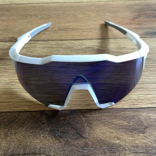 NEW 100% Speedcraft Sunglasses - White Frame w/ Blue Lens