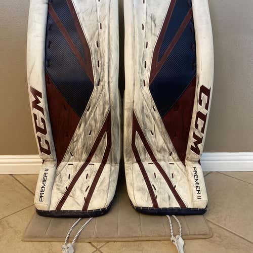 White Senior 33" Regular Premier II Pro Pro Stock Goalie Full Set