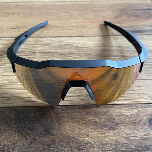 NEW 100% Speedcraft SL Sunglasses - Black Frame w/ Red Multilayer Lens
