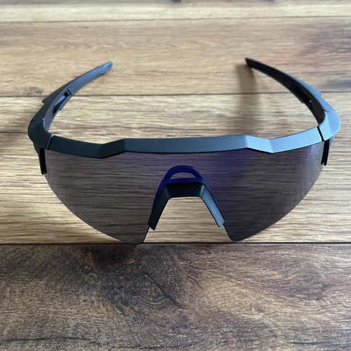 NEW 100% Speedcraft SL Sunglasses - Black Frame w/ Blue Lens