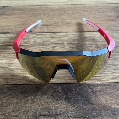 NEW 100% Speedcraft SL Sunglasses - Red/Black Frame w/ Red Lens