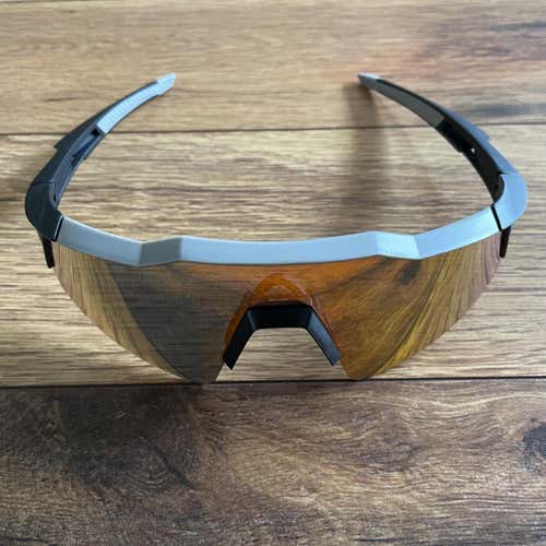NEW 100% Speedcraft SL Sunglasses - Grey/Black Frame w/ Red Lens