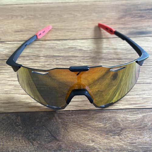 NEW 100% Hypercraft Sunglasses - Red/Black Frame w/ Red Lens