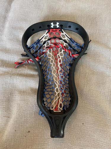 Used Black Under Armour Command Head With LE ECD Lacrosse USA Hero 2.0