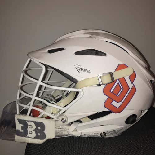 Game worn Syracuse Throwback Lacrosse Helmet
