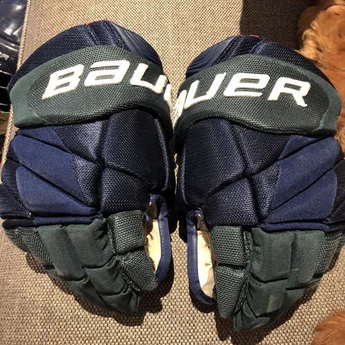 Blue Senior Bauer Vapor 1X Pro Lite 13" Pro Stock Gloves