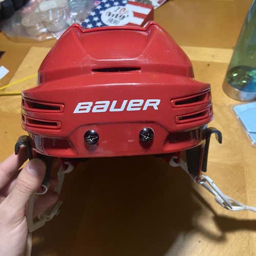 Red Used Medium Bauer Re-Akt 75 Helmet