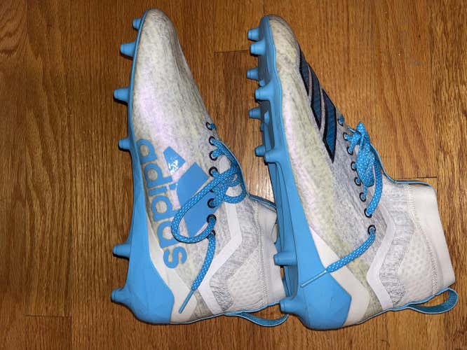 Blue Used Adult Men's Size 11.5 (Women's 12.5) Molded Cleats Adidas Cleats