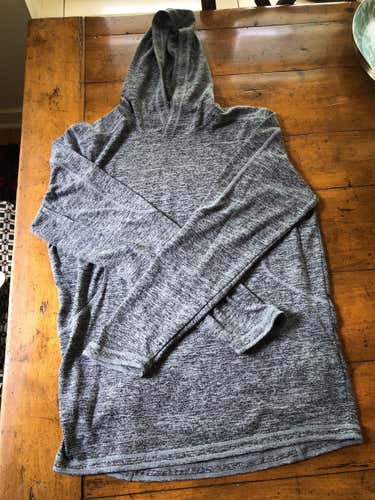 Gray Hooded Pullover Small