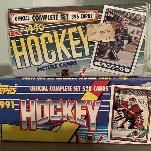 Topps 1990 & 1991 Complete Set Hockey Cards